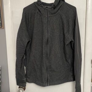 Zip up hooded sweatshirt jacket